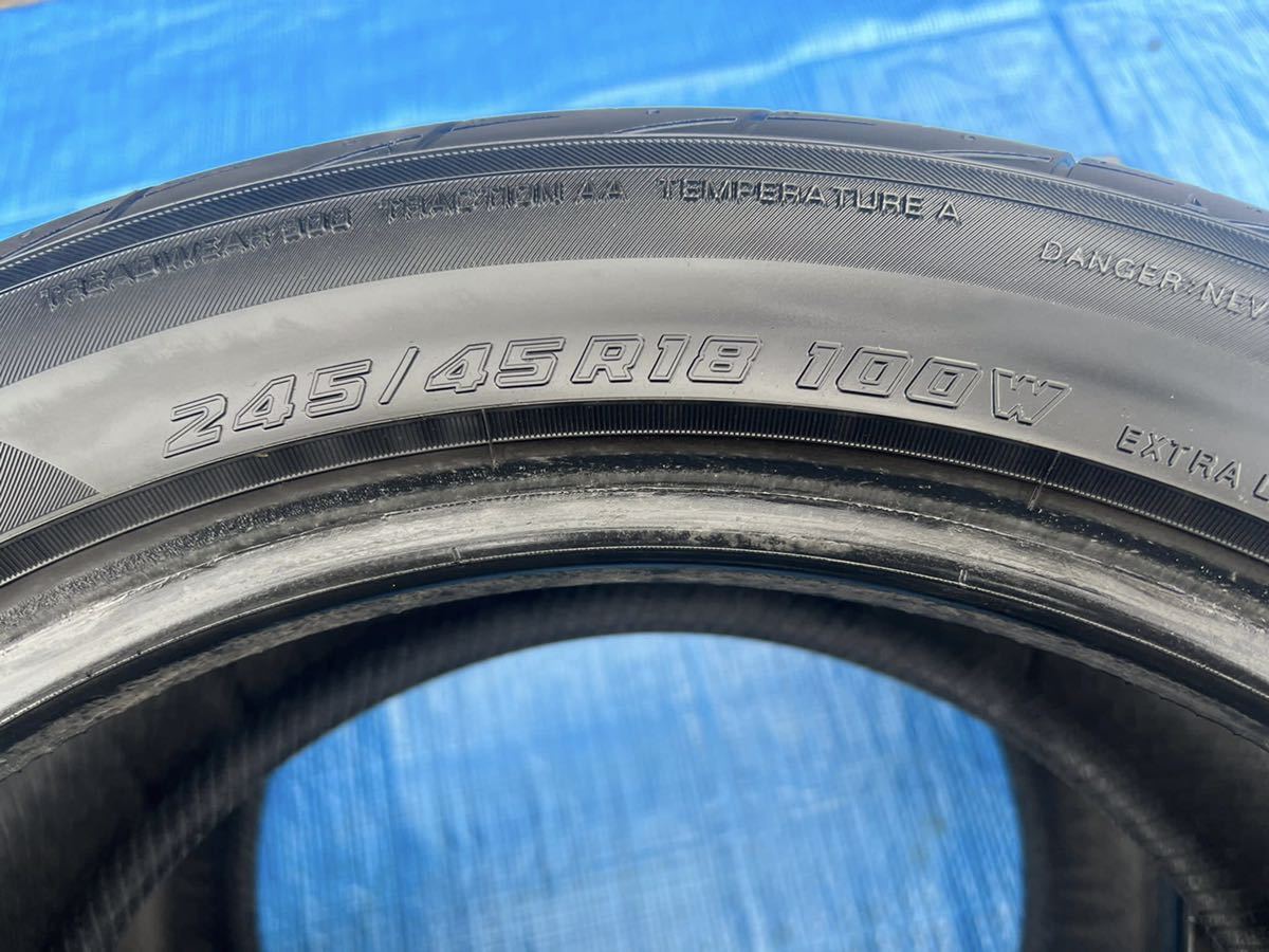 YOKOHAMA ADVAN FLEVA 245/45r18 2本2020年製 ☆残溝9分山以上・バリ山