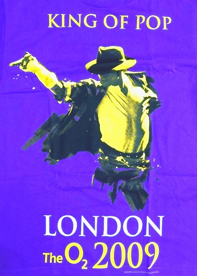 未使用】MICHAEL JACKSON Tシャツ King of Pop #9/パープル 幻の