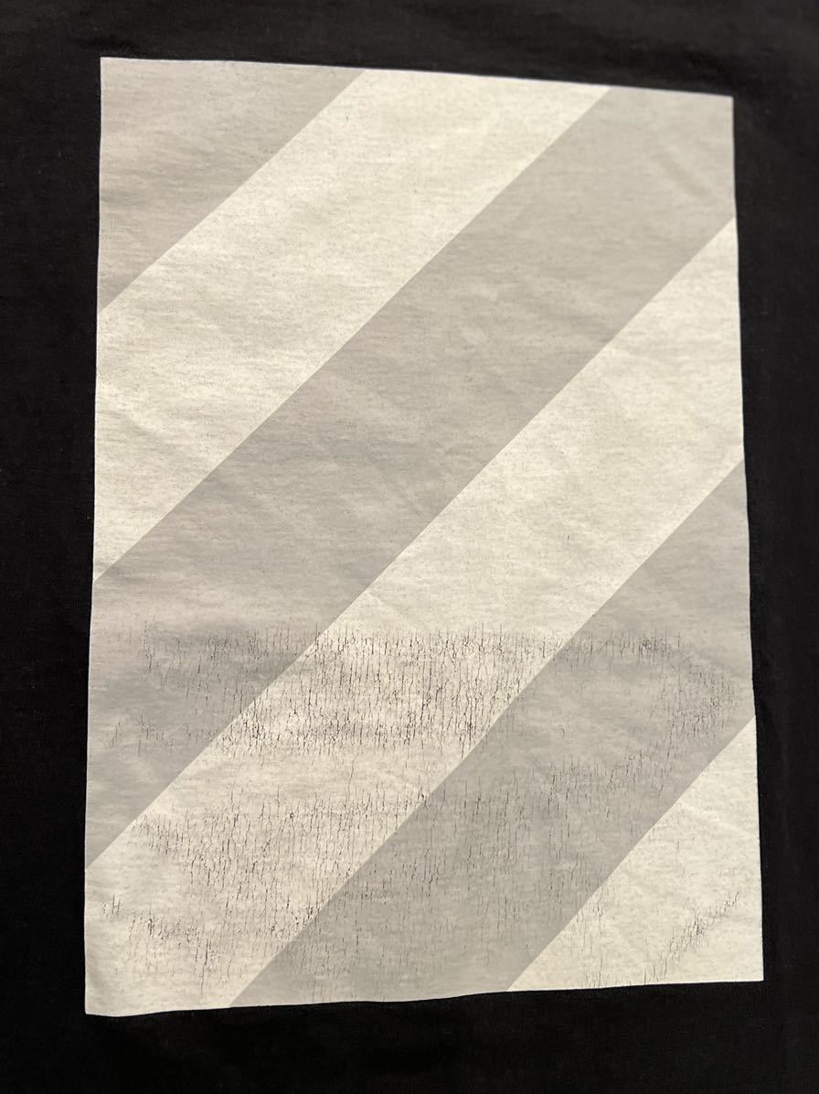 激レア 希少 名作 BAPE 90s vintage ダイアゴナル ストライプ グラフィック プリント Tシャツ M ブラック ベイプ APE 初期 NIGO デザイン_画像5