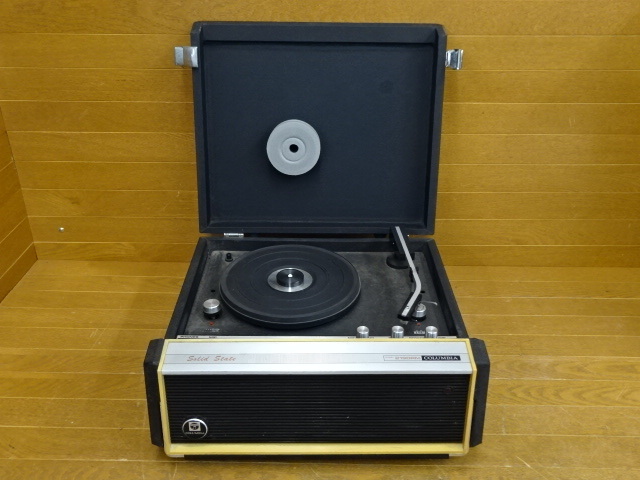 C-3-03108 COLUMBIA コロンビア Solid State ポータブルレコードプレーヤー 2190RM 昭和レトロ アンティーク ターンテーブル