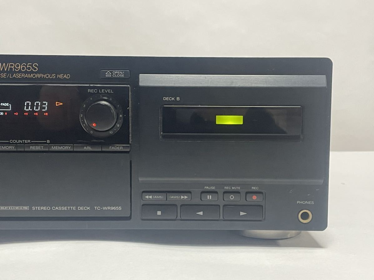 SONY / ソニー　ステレオ カセットデッキ　TC-WR965S　ダブル　クイックリバースcassette【中古品・ジャンク品】_画像3