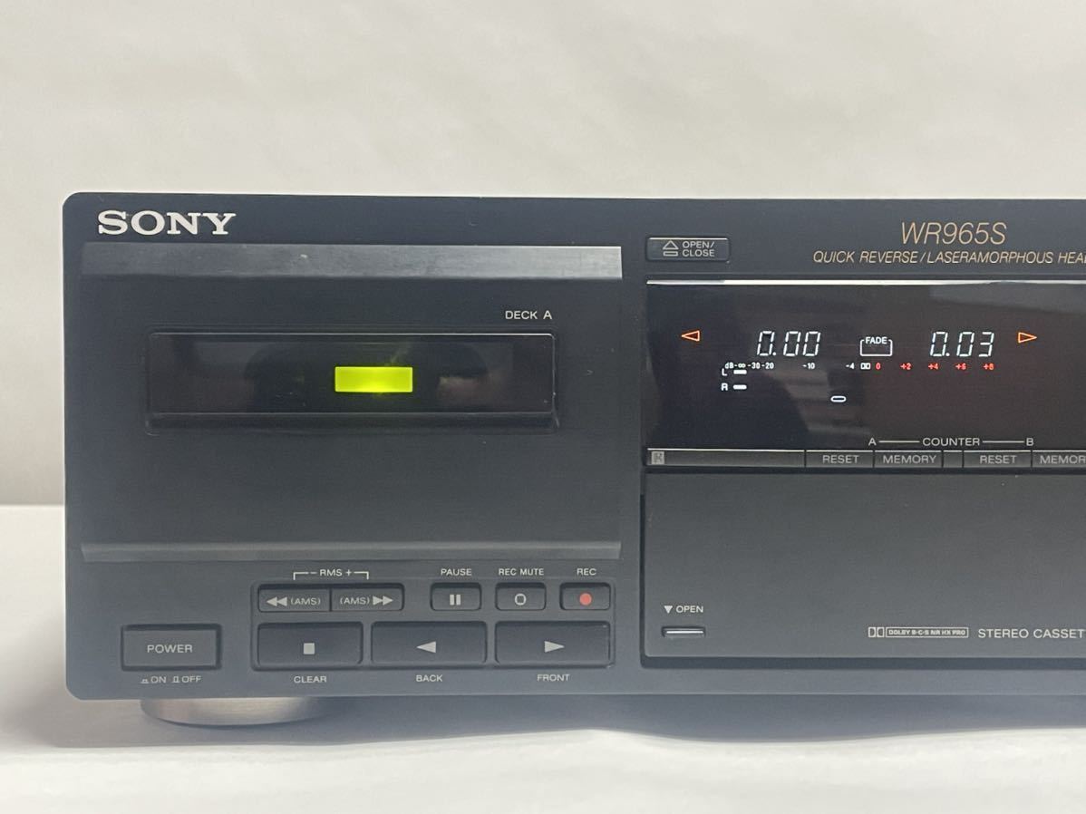 SONY / ソニー　ステレオ カセットデッキ　TC-WR965S　ダブル　クイックリバースcassette【中古品・ジャンク品】_画像2
