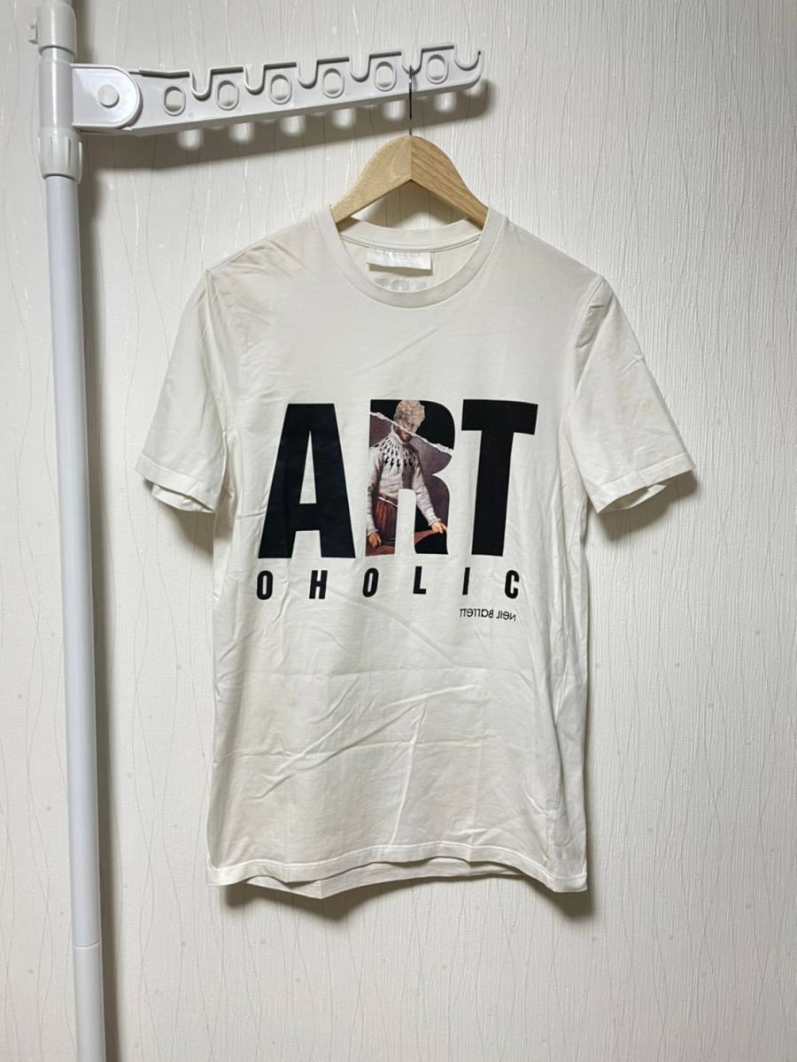 国内正規☆[Neil Barrett] 18SS ART OHOLIC アートTシャツ カットソー XS ホワイト ニールバレット_画像1