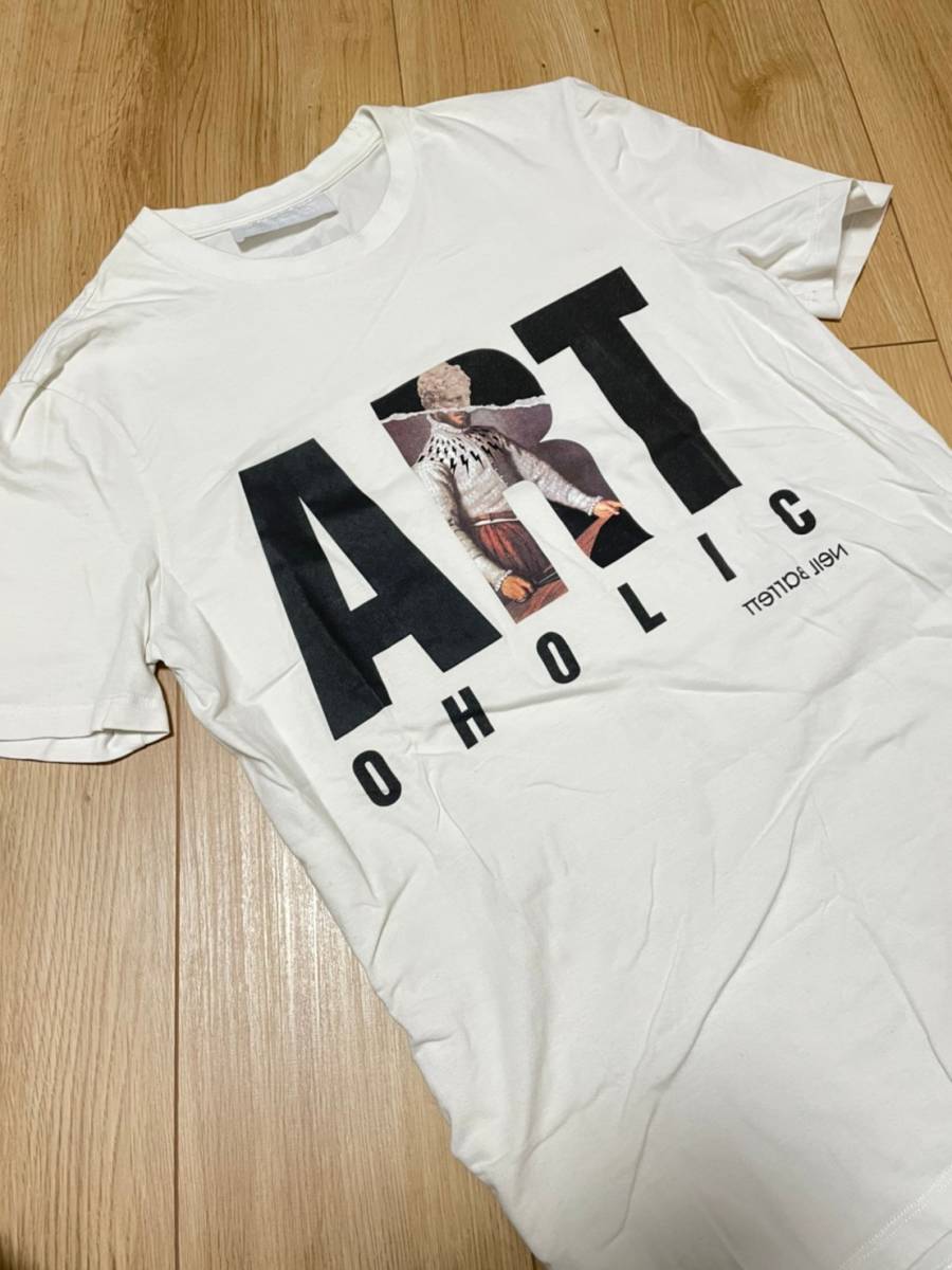 国内正規☆[Neil Barrett] 18SS ART OHOLIC アートTシャツ カットソー XS ホワイト ニールバレット_画像7