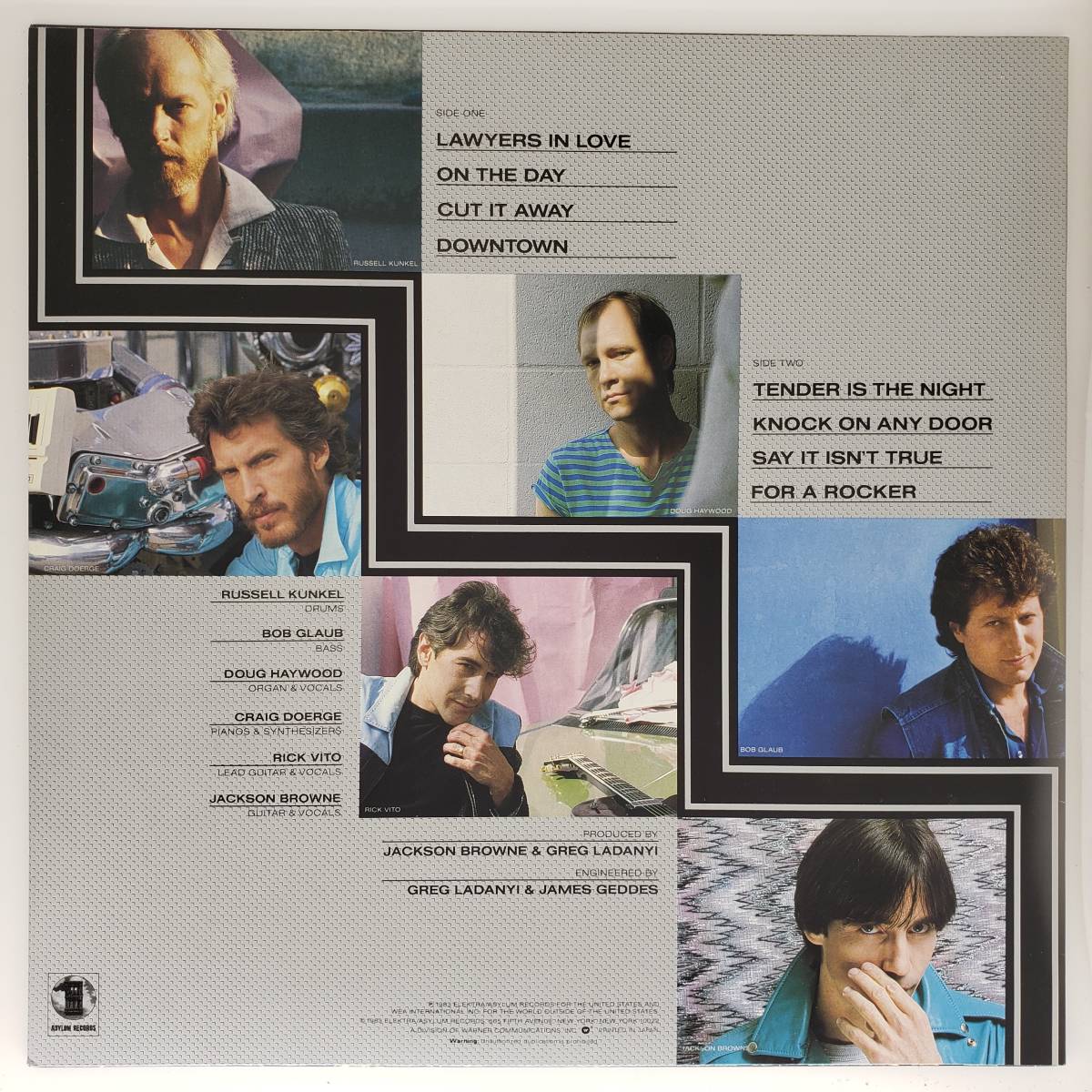 良盤屋 P-2787◆LP◆Pop Rock, 　ジャクソン・ブラウン　Jackson Browne ／Lawyers In Love　1983　　まとめて送料480_画像2