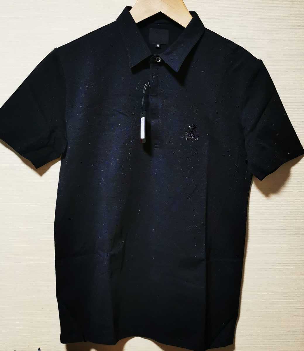 新品 タグ有 ドクロ スカル ポロシャツ tシャツ Roen ロエン M コットン ラインストーンドクロ JSD-11704P メンズ セマンティックデザイン