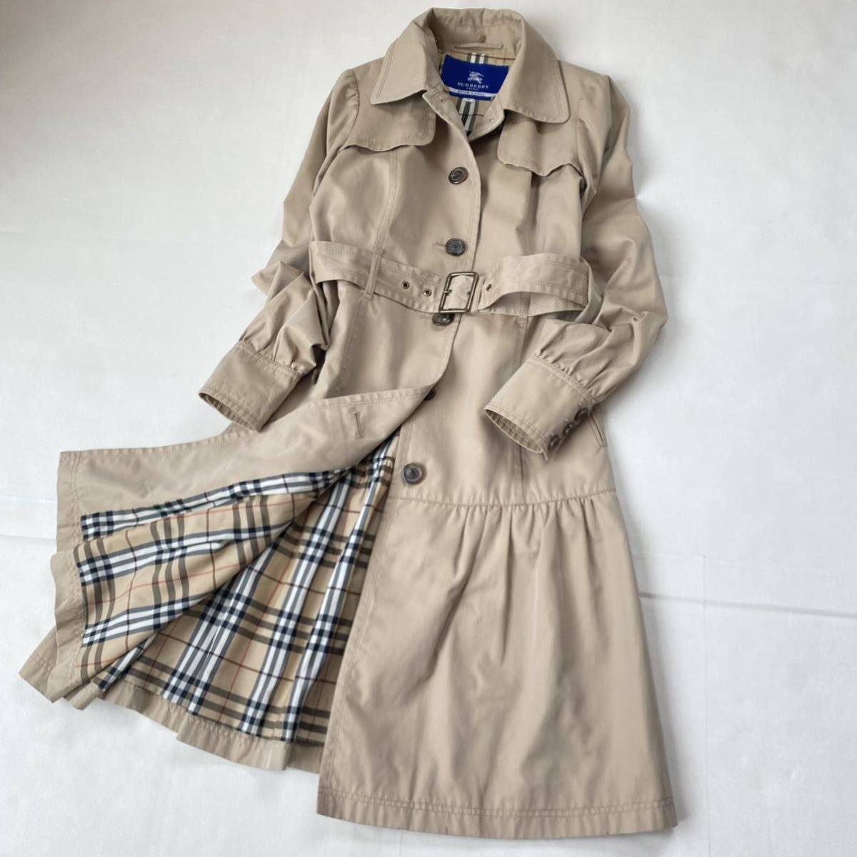 Yahoo!オークション - BURBERRY バーバリー ブルーレーベル チェック柄...