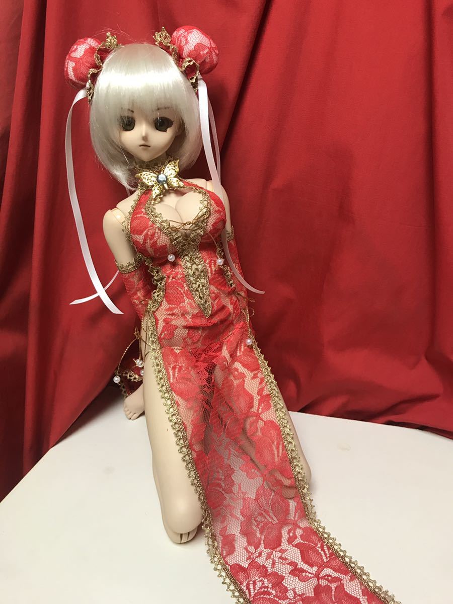 D†trip DDdy SDGr少女用レースチャイナ 赤×金 ＤＤ Ｌ胸も可
