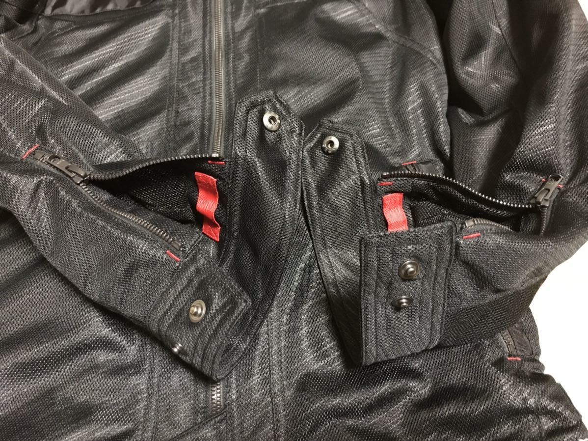 クシタニ K-2369 フルメッシュパーカージャケット ブラックアウト L