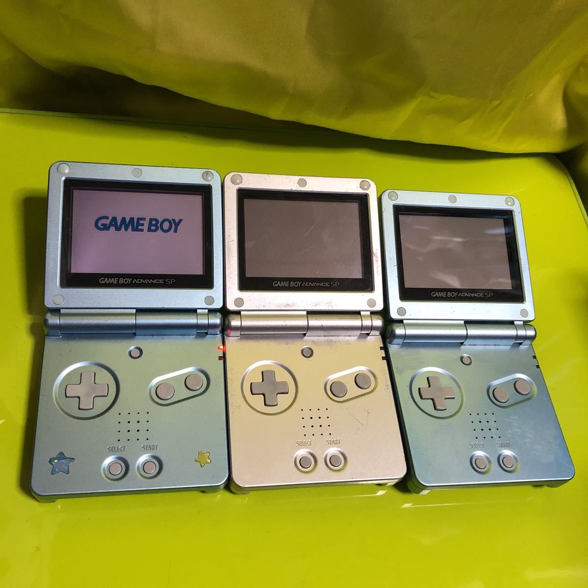 GBASP ゲームボーイアドバンスSP 3台 AGS-001 本体 まとめて 未
