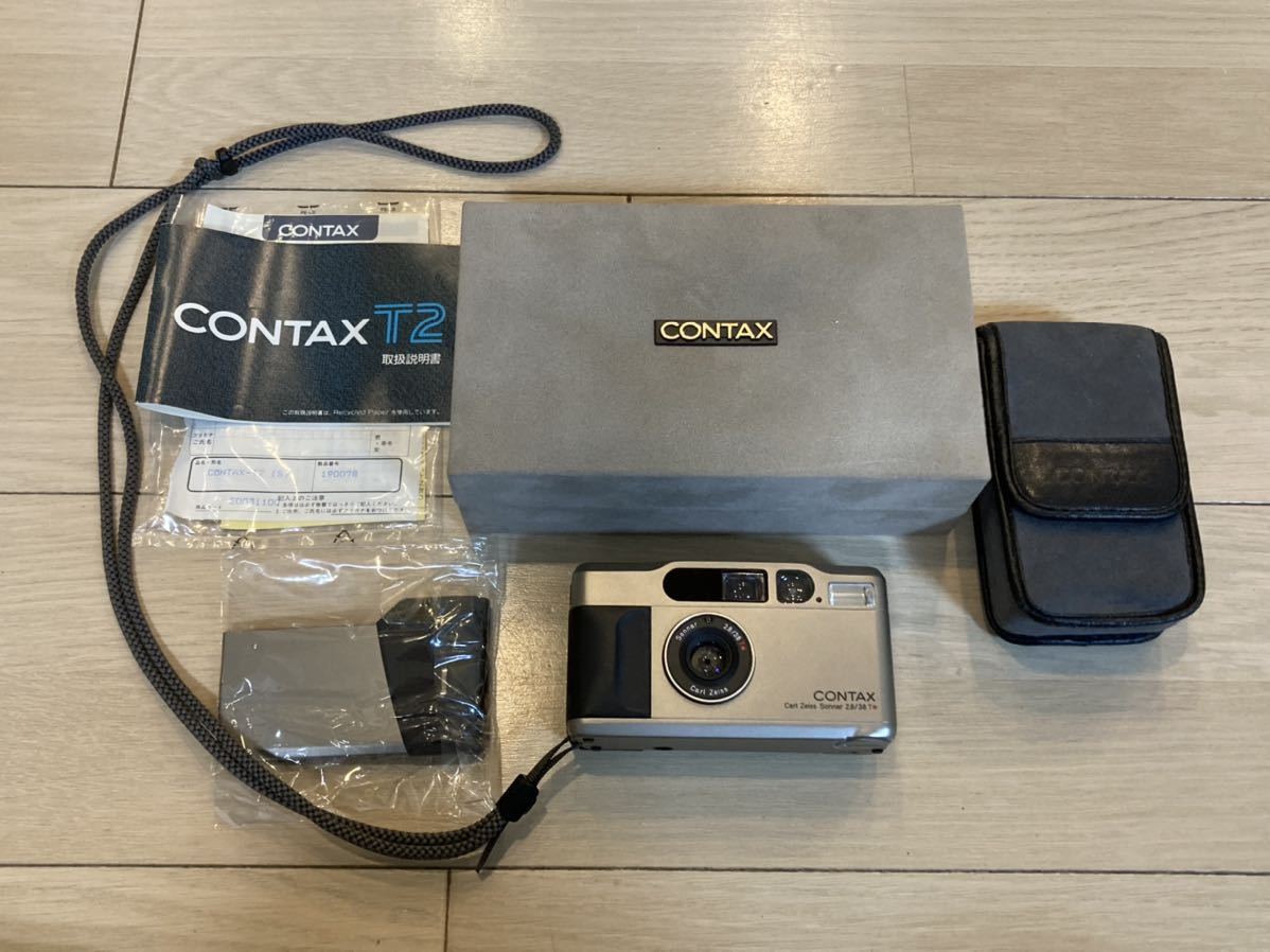 CONTAX コンタックス T2 動作未確認 ジャンク扱い 元箱/付属あり