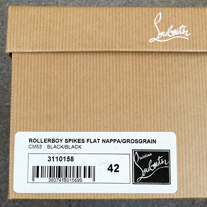 ◇Christian Louboutin 極美品 ROLLERBOY SPIKES FLAT NAPPA/GROSGRAIN