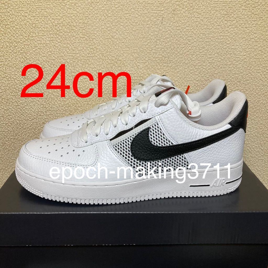 24cm 即決 国内正規新品 NIKE AIR FORCE 1 LOW '07 LV8 GOPKT WHITE BLACK POCKET ナイキ エアフォース 1 ロー ポケット 白黒 DH7567-100_画像1