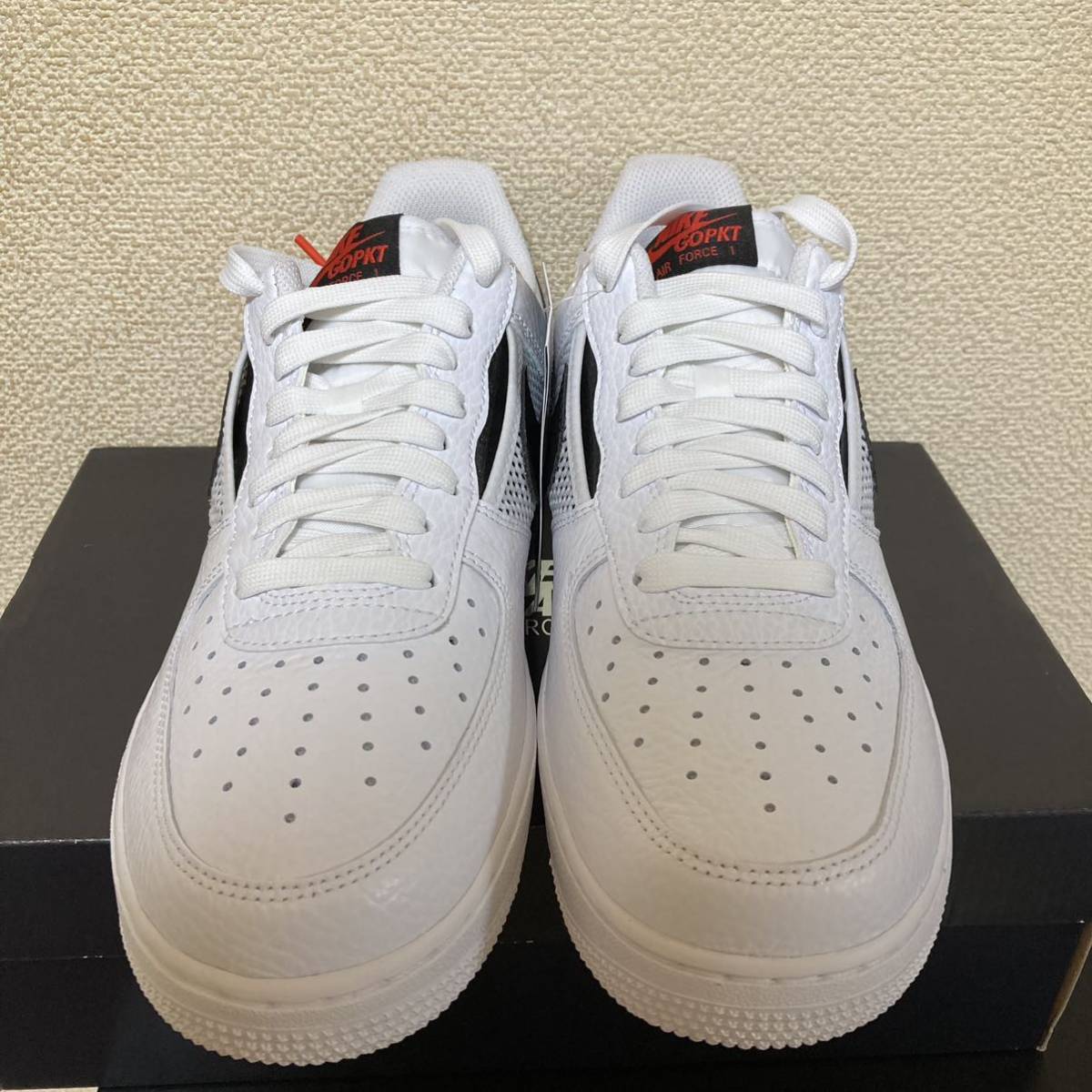 24cm 即決 国内正規新品 NIKE AIR FORCE 1 LOW '07 LV8 GOPKT WHITE BLACK POCKET ナイキ エアフォース 1 ロー ポケット 白黒 DH7567-100_画像2