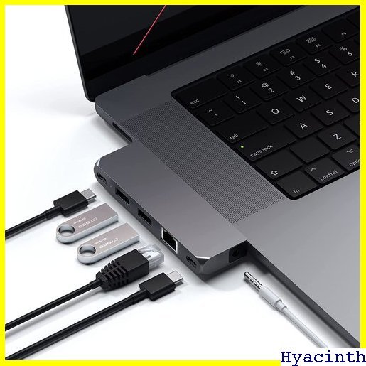 超美品の USB4ポート 【送料無料☆お得】 ミニ 172 MacBoo Pro/M1 MacBook 応 6- Satechi USB-C USBハブ
