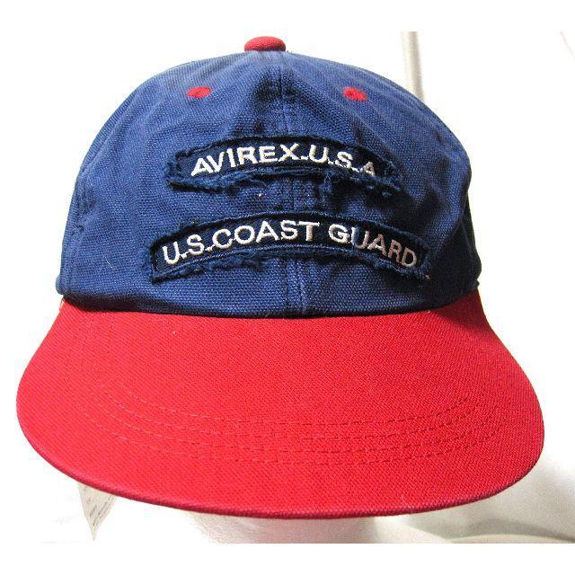 90's アビレックス オールドキャップ COAST GUARD CAP デニム デッドストック ・送料込