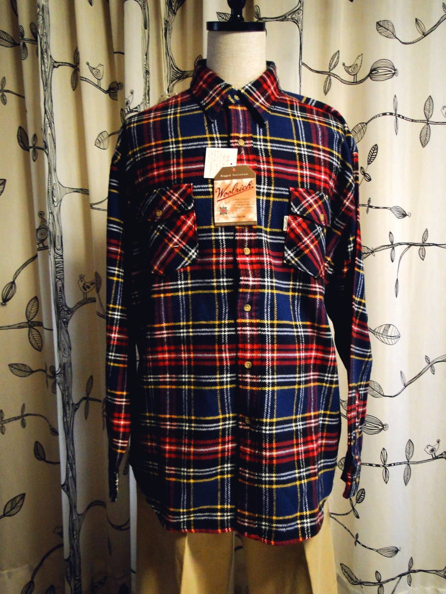 90's ウールリッチ WOOLRICH スーパーフランネル FLANNEL CLASSIC SHIRTS デッドストック・送料込_画像6