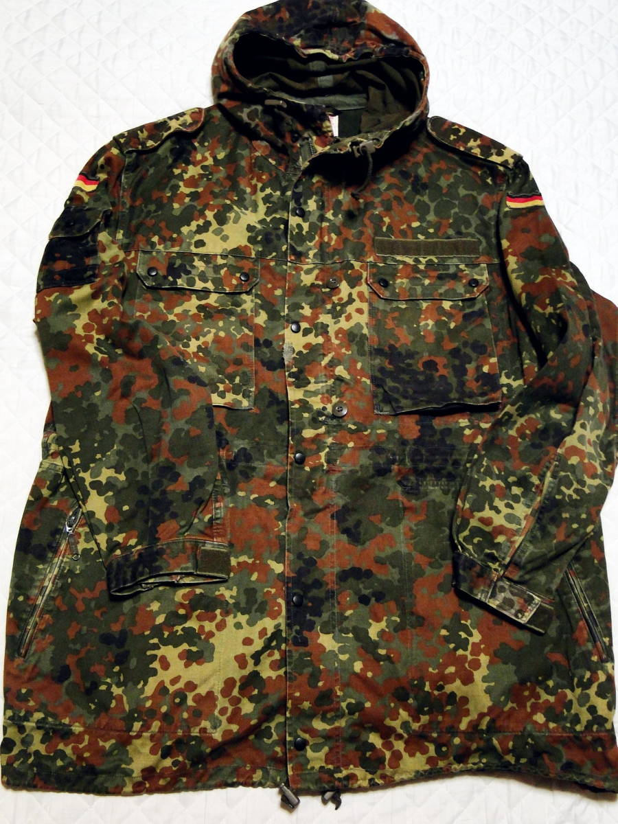 感謝の声続々！ 1993's ドイツ軍 Field Jacket Camouflage H.WINNEN GMBH & CO.KG フレクターカモ モッズコート中古　送料込 Lサイズ