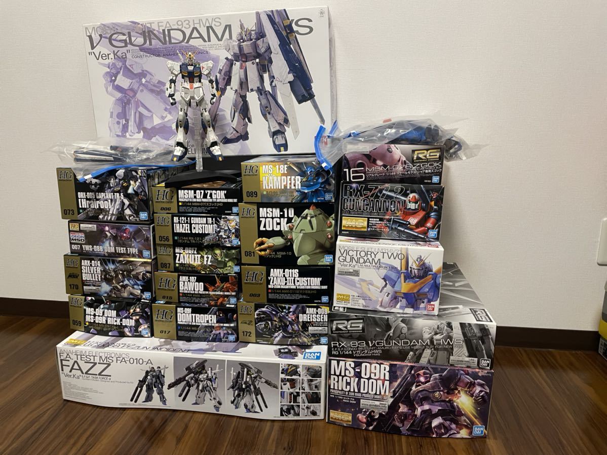 1000円スタート ガンプラ 宇宙世紀 HG RG MG 未開封18点 組み立て済み