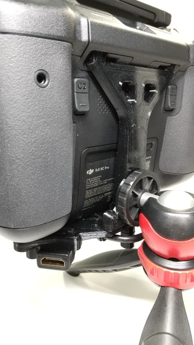 DJI RC PRO用 HDMI方向変更&三脚マウント【HDMI変換ケーブル付】