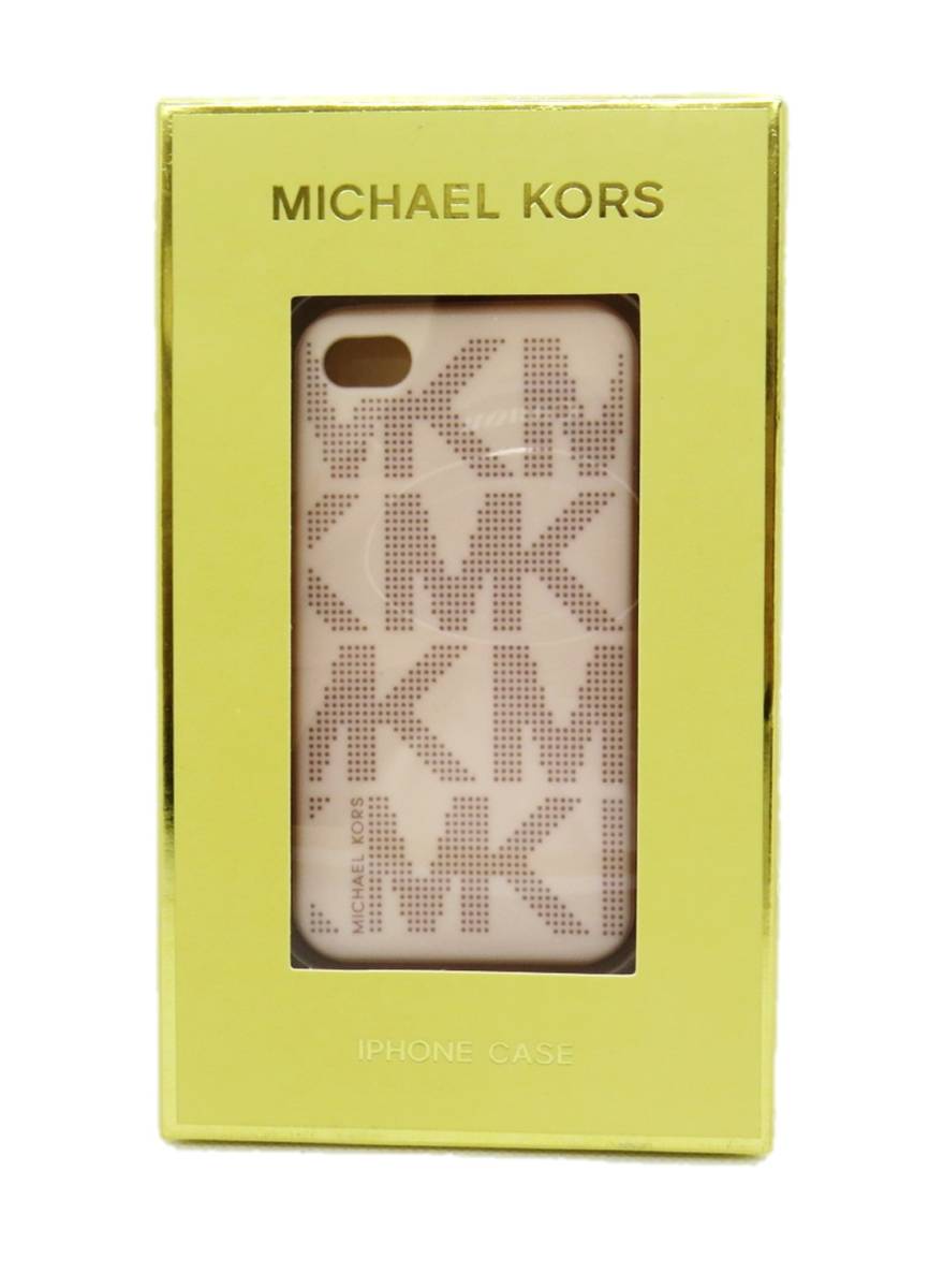 508 新品【MICHAEL KORSマイケルコース】iPhone 4/4s ライトピンク シリコン スマホケース O5189630 　_画像2