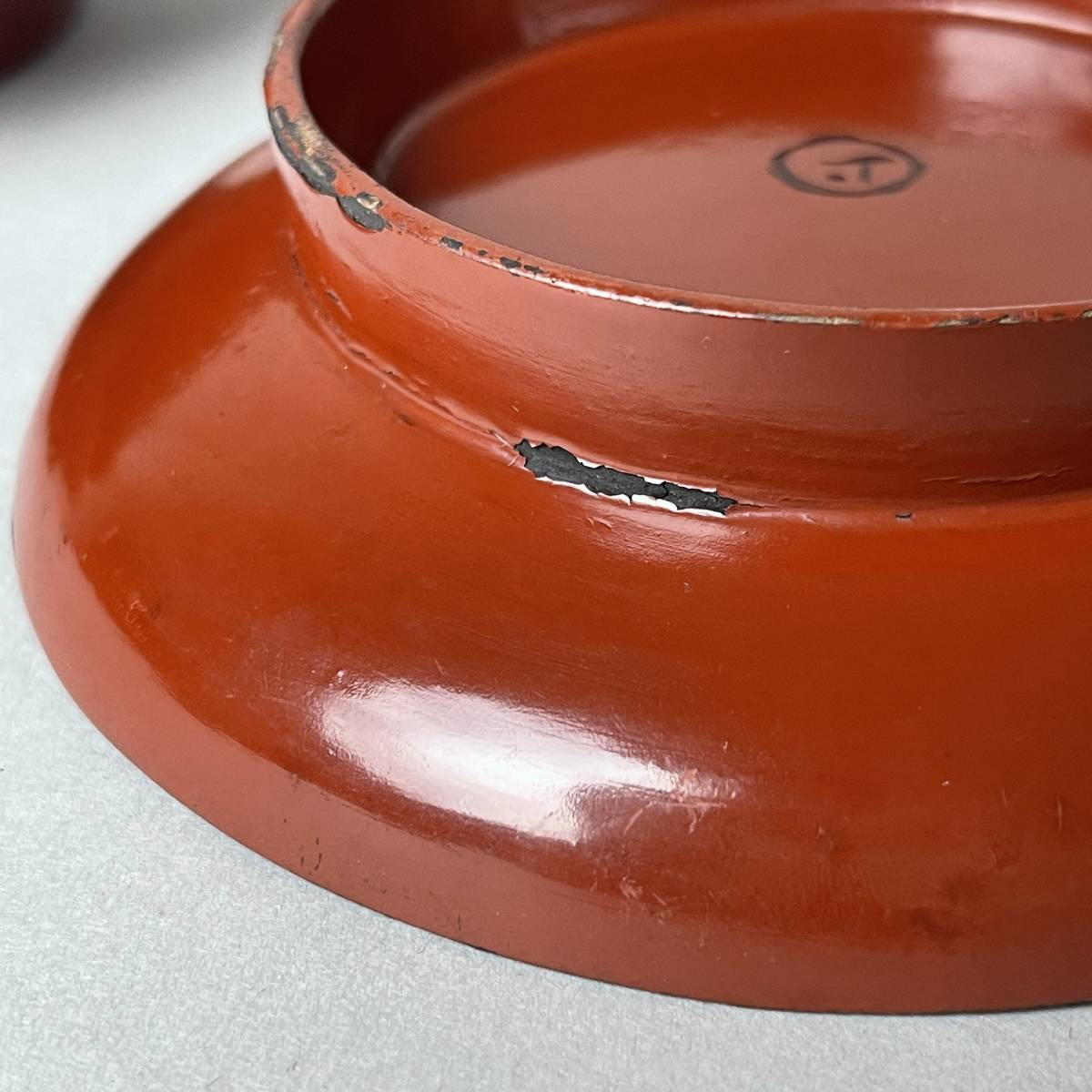 骨董 古根来 朱漆 椿皿 銘々皿 江戸時代 漆器 丸皿 干菓子器 安い直売 ...
