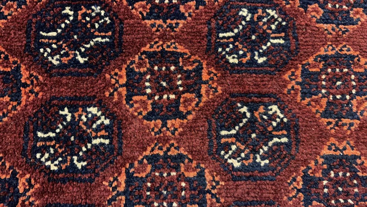 ギョルが沢山！ベルベットの様な光沢！見事なアフガニスタンの絨毯ホジャロシュナイ６㎡是非手に入れてください！トルコから発送送料込み_画像4