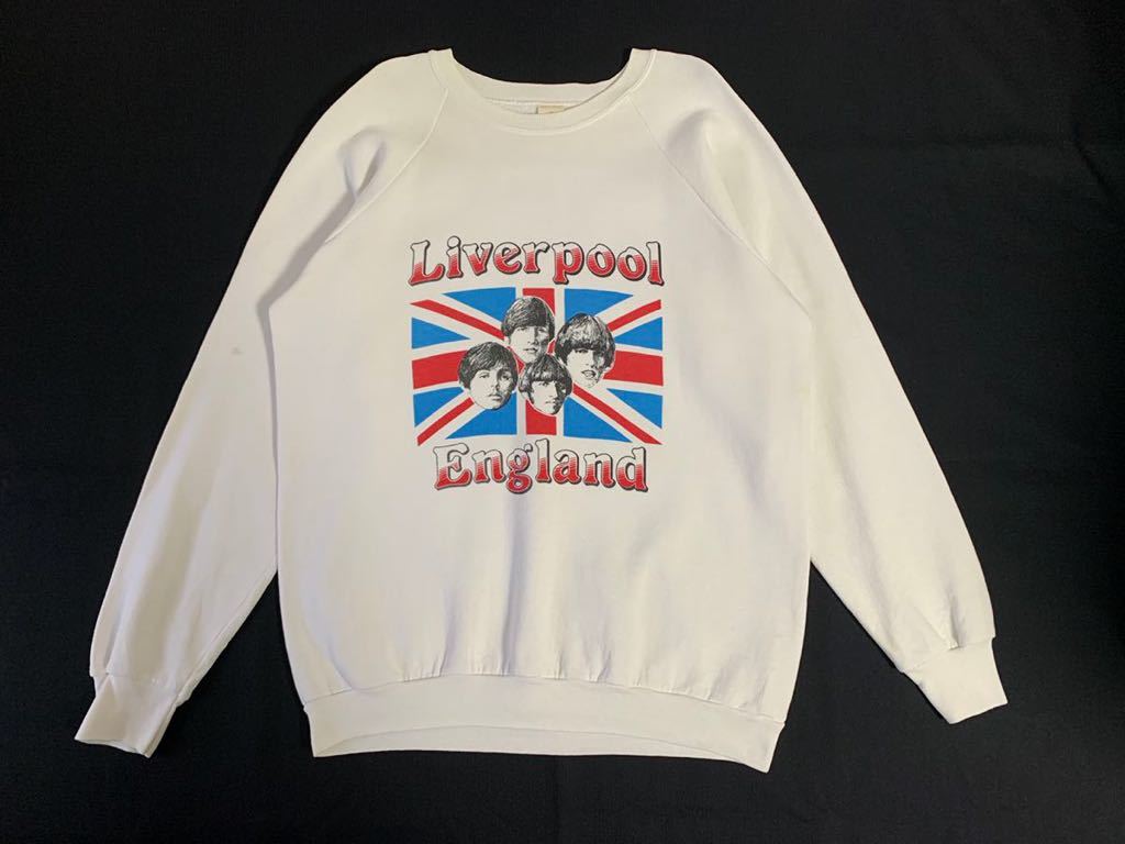 レア！ THE BEATLES 80's VINTAGE FRUIT OF THE LOOM XL アメリカ製 ビンテージ スエット ビートルズ Liverpool USA製 古着 80年代 当時物_画像10