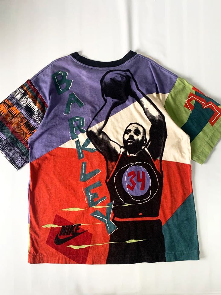 80s vintage 手刷り Tシャツ TEE 総柄-