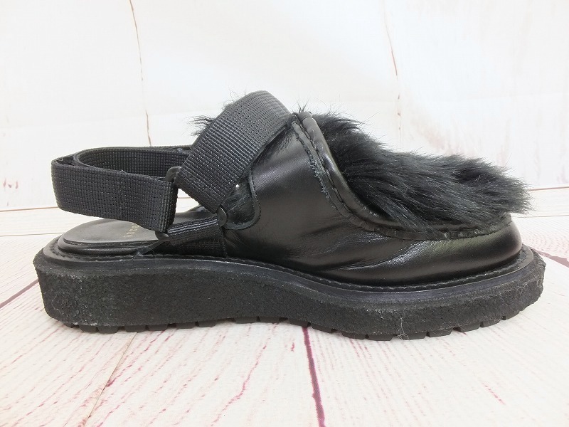 ☆未使用☆ sacai サカイ カウハイド サンダル ラム ファー 正規店購入
