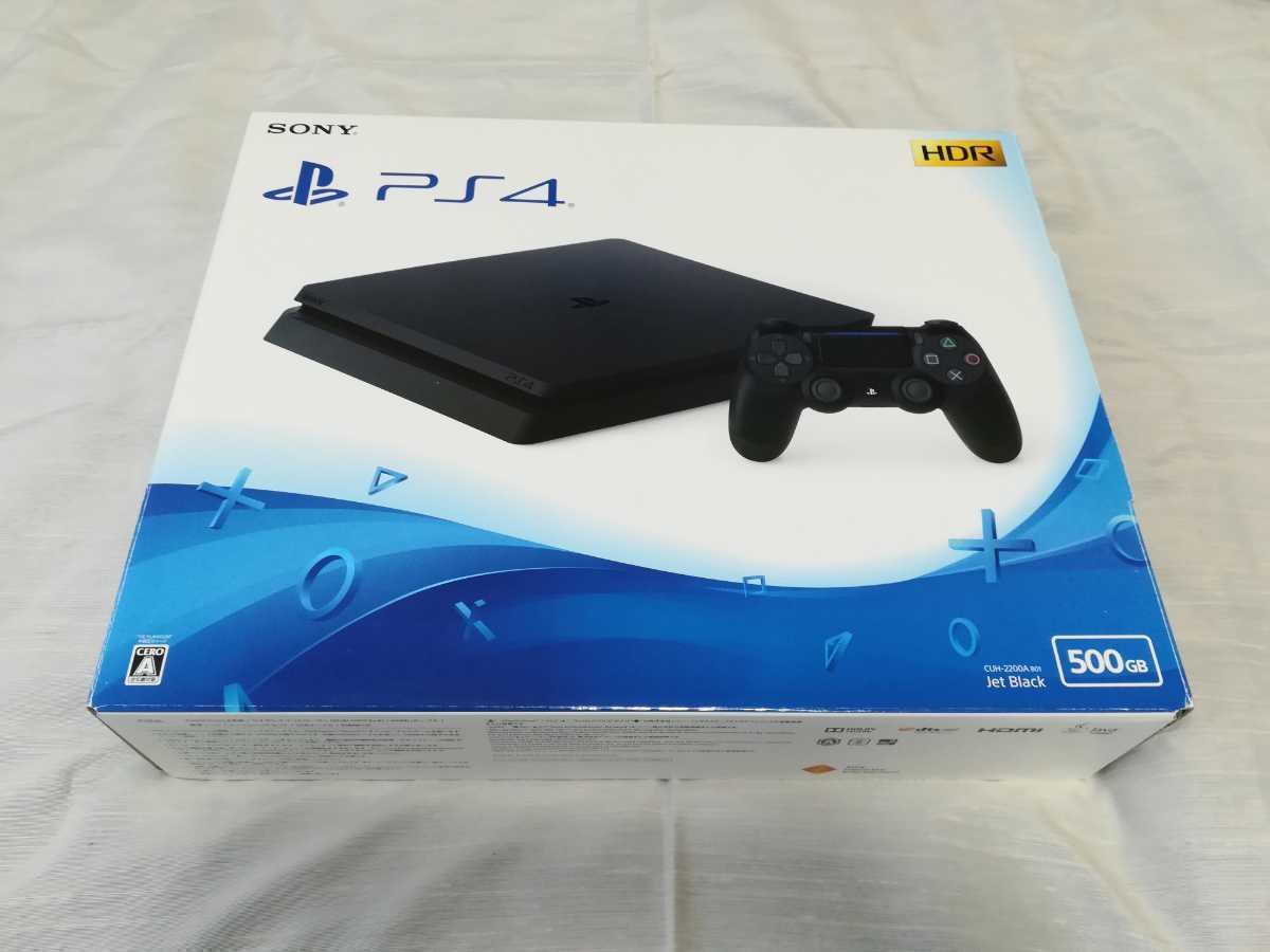 未使用品 ☆ PlayStation 4 ジェット・ブラック 500GB CUH-2100AB01 暗