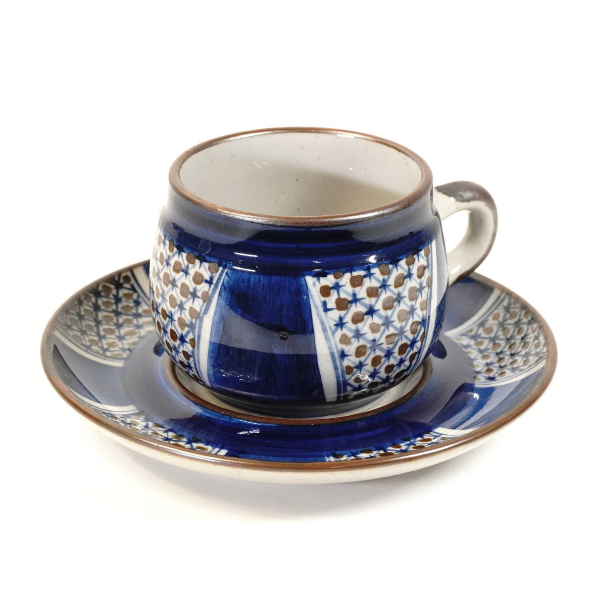 Noritake Noritake Antique Stone cup & saucer 6 customer .. coffee blue . basis style considering . hand .. muffle painting, temperature ... exist feeling of quality. stylish excellent article OSO