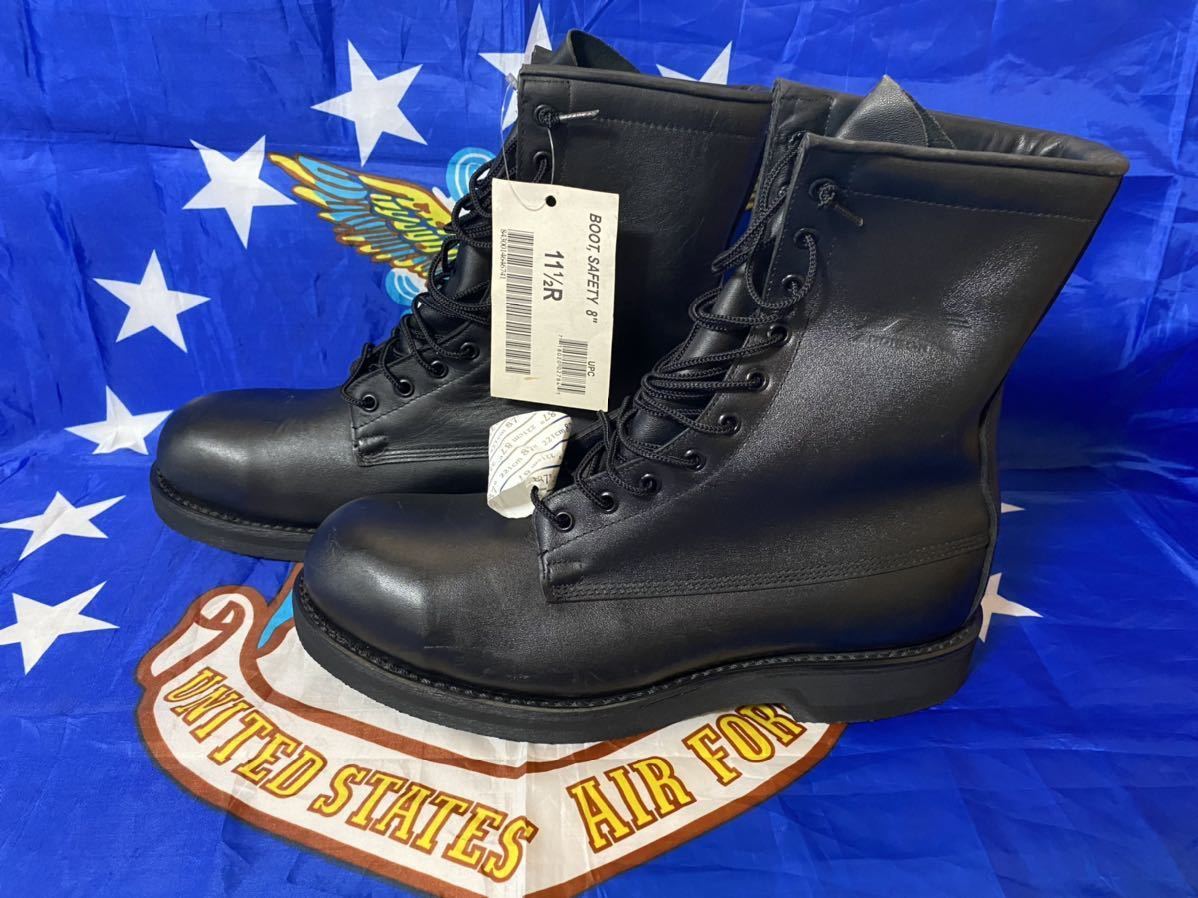  dead stock new goods unused tag attaching US AIR FORCE SAFETY8 BOOT 11 1/2R approximately 29.5 centimeter Pilot boots 