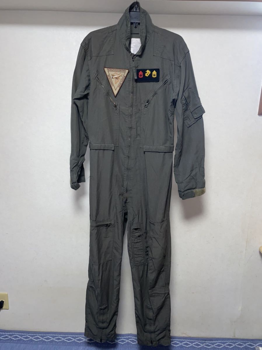 中古美品　米軍実物 USMC CAFB 04-07 CWU-27/P フライトスーツ 42L OD