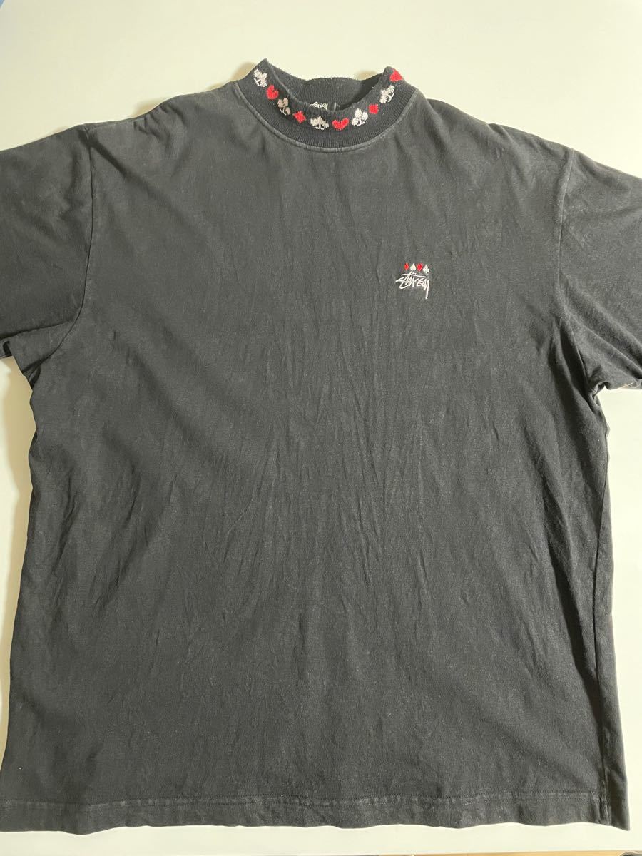 OLD STUSSY Tシャツ 黒タグ ヴィンテージ ステューシー 黒 襟柄