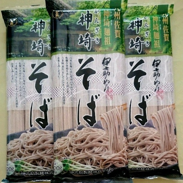 日本未発売 伊之助めん 神崎そば 3袋960g marciliomesquita.com.br
