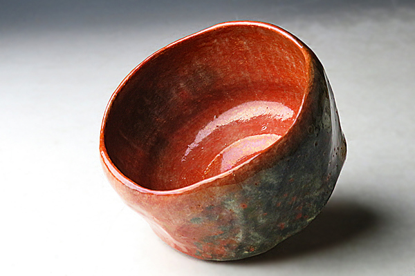 ☆真美☆k714 初代小川長楽 造 赤茶碗 茶道具 ☆真美☆k714 初代小川長楽 造 赤茶碗 茶道具