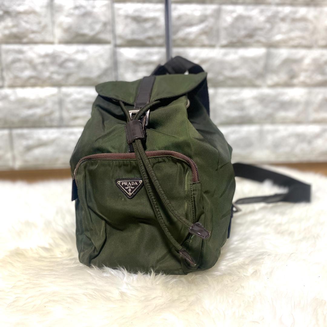 希少! PRADA プラダ ☆ 正規品 リュック バックパック ナイロン 緑