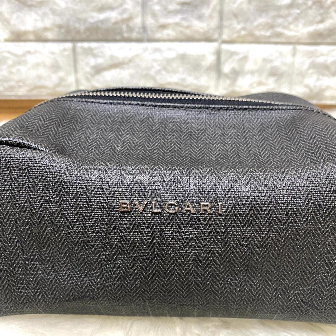 美品 BVLGARI ブルガリ セカンドバッグ クラッチ ポーチ PVC