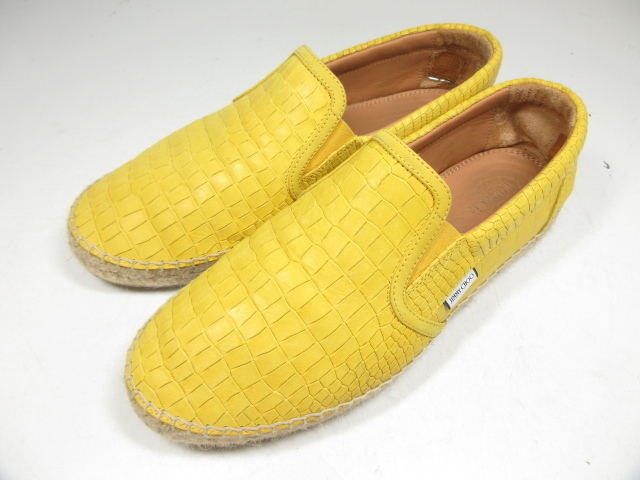 ☆日本の職人技☆ ジミーチュウ スリッポン クロコ型押し JIMMY CHOO