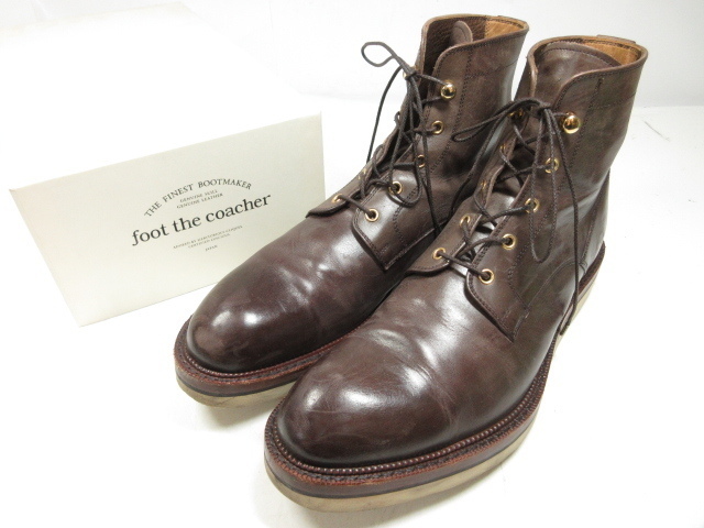 □【foot the coacher フットザコーチャー】 レザー プレーントゥ