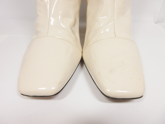 □1HH【ジミーチュウ JIMMY CHOO】 パテントレザー♪ サイドジップ