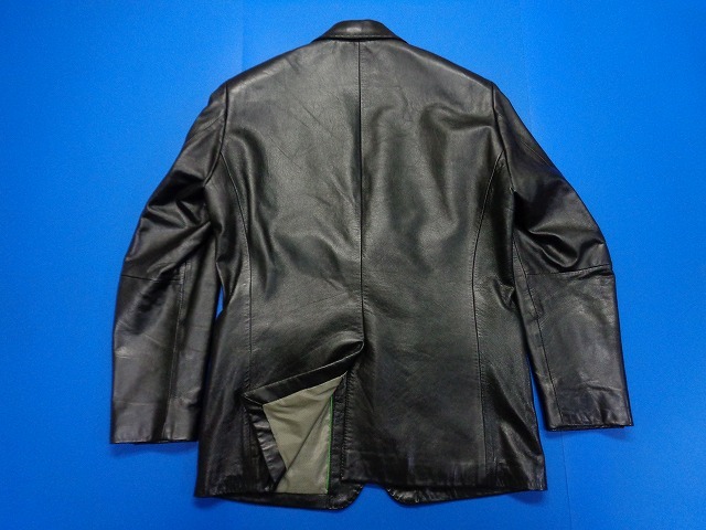 10904美品 最高級 LICORICE リコリス 羊革 レザー テーラード ジャケット 黒 サイズ M ラム