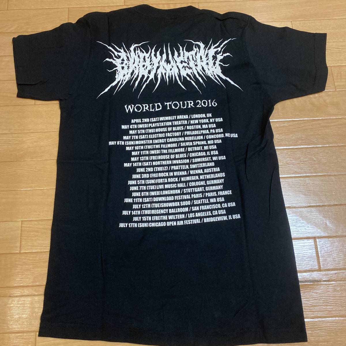 【新品】BABYMETAL 海外ツアーグッズ「DEATH WARRIOR」TEE Sサイズ / 2016 ワールドツアー Tシャツ ベビメタ ベビーメタル_画像4