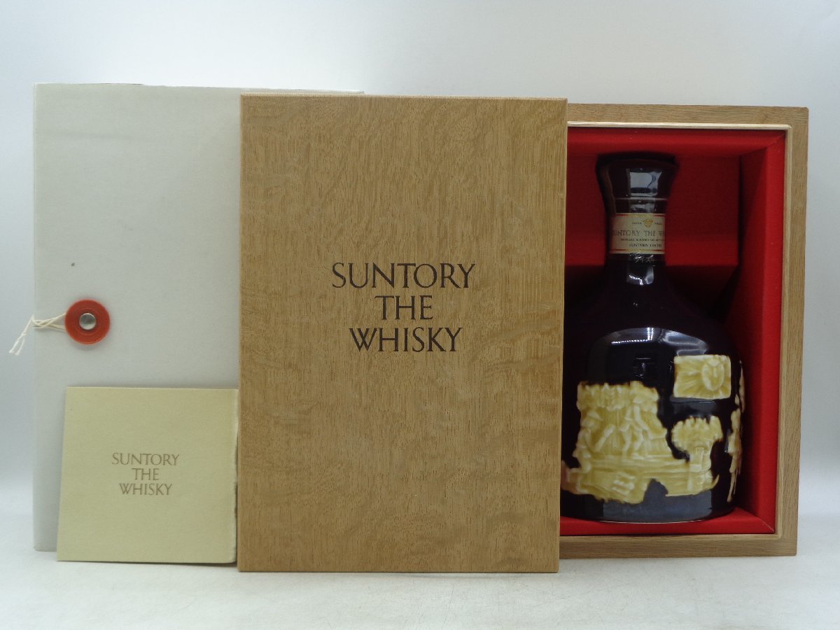SUNTORY THE WHISKY サントリー ザ ウイスキー 陶器ボトル 外箱 木箱入