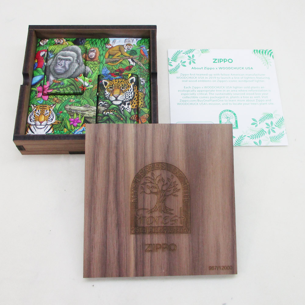 送料無料 ジッポー オイルライターセット Mysteries of the Forest　25周年モデル ZIPPO SET_画像3