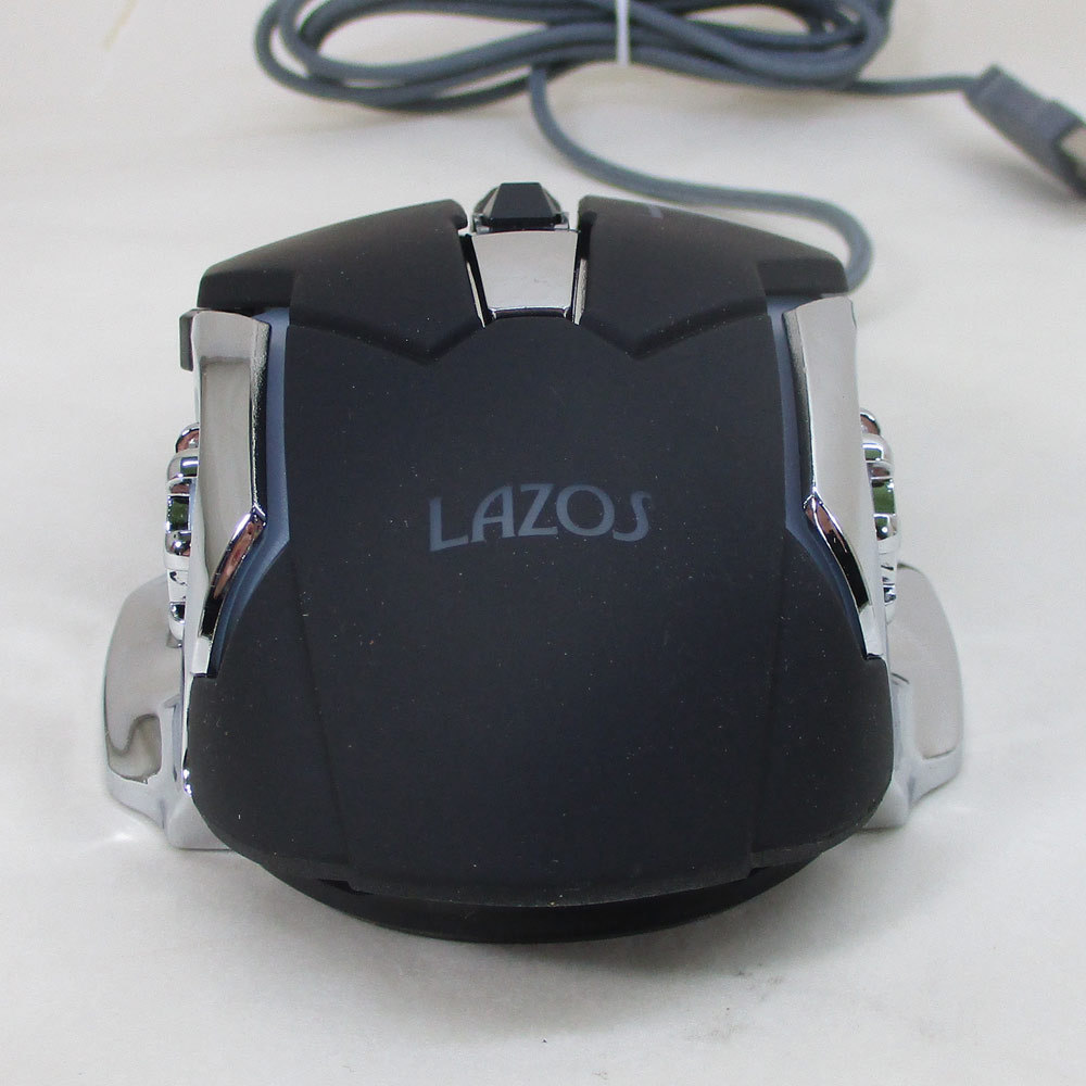同梱可能 有線ゲーミングマウス 6ボタン 全ボタン設定可能 LAZOS ブラック L-MSG6-B/5960ｘ１個_画像7