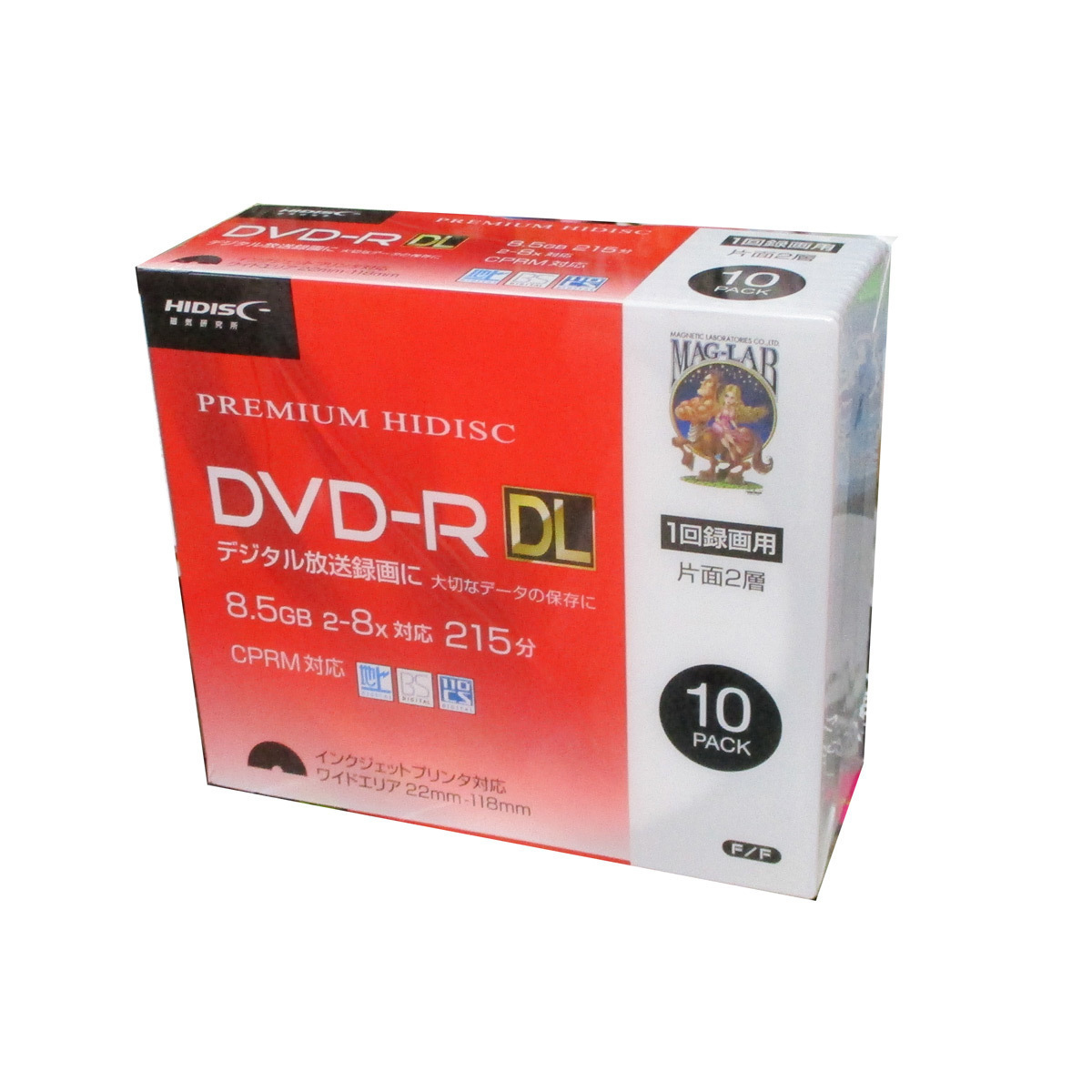  free shipping DVD-R DL video recording for one side 2 layer 8.5GB 10 sheets 8 speed CPRM correspondence 10 sheets slim in the case HIDISC HDDR21JCP10SC/0537x1 piece 