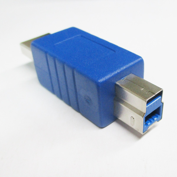 送料無料 変換プラグ USB3.0 A(オス)-B(オス)USB3AA-BA 変換名人/4571284887138_画像1