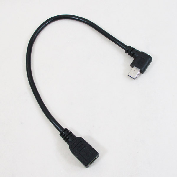 同梱可能 miniUSB延長ケーブル 左向きL型・オス - メス 20cm USBM-CA20LL 変換名人/2324_画像2